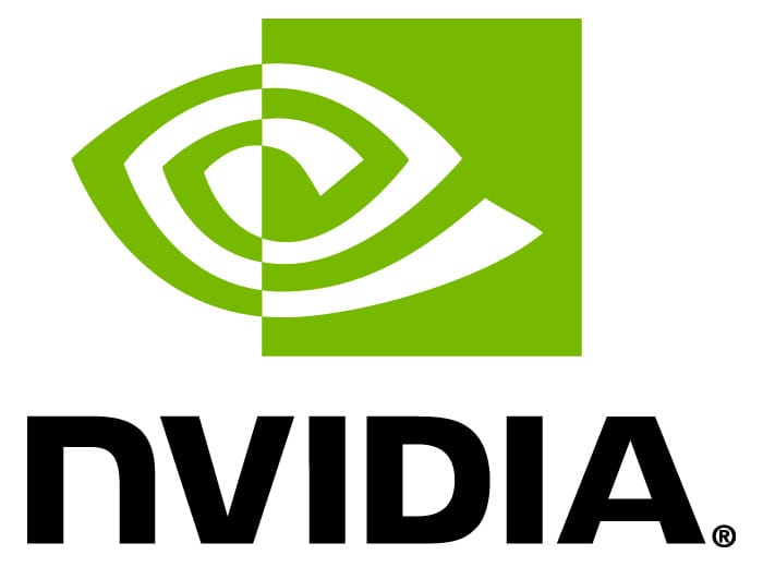 The NVIDIA logo, a green eye-like symbol above the word "NVIDIA" in black.